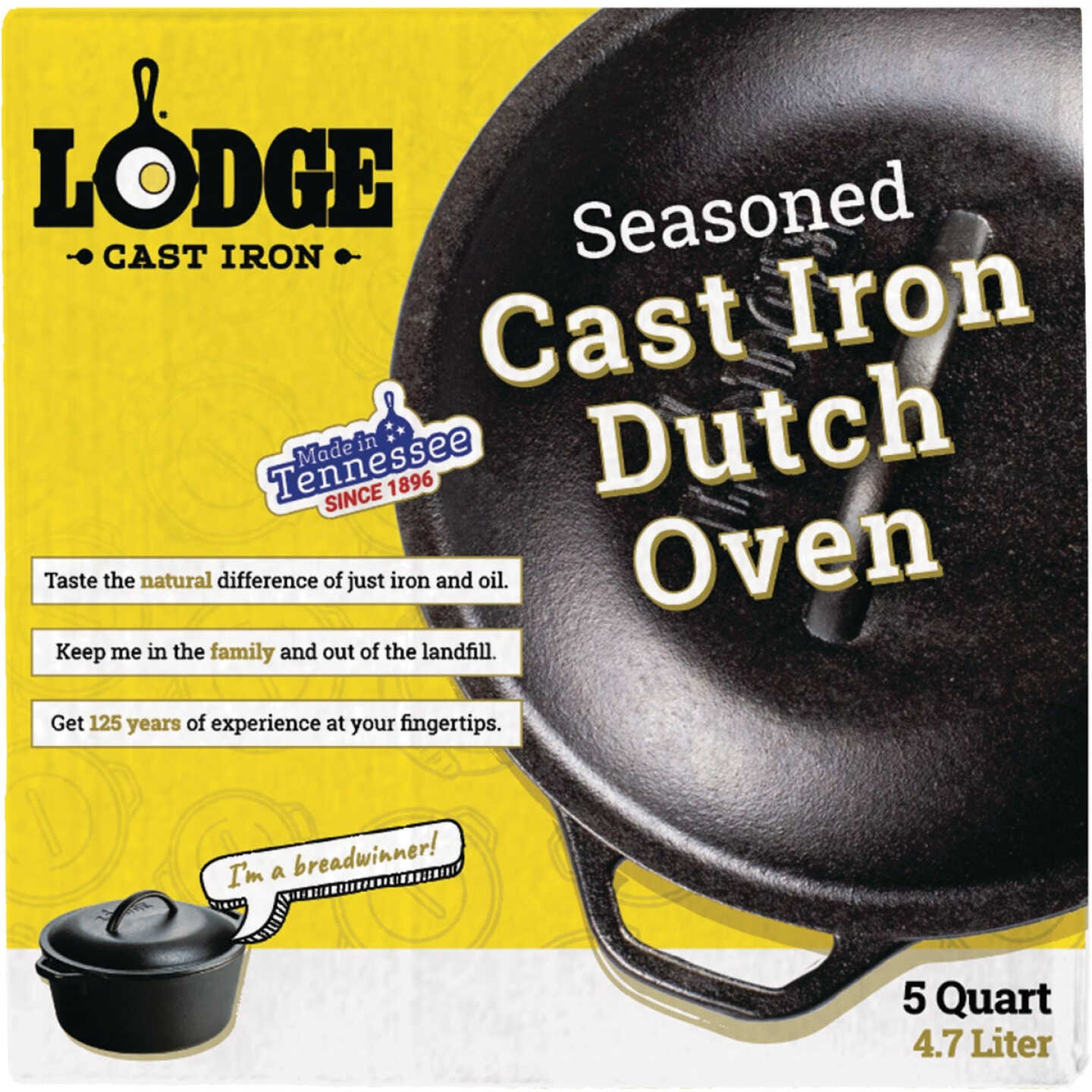 Lodge 5 Qt. Dutch Oven with Cast Iron Lid - Carpenter Bros. Hardware &  Rental